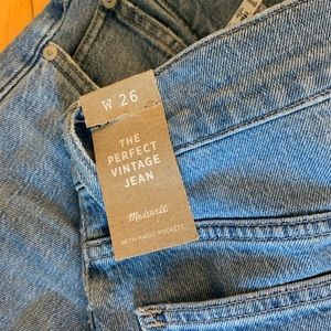 Madewell Jeans Size 26 Perfect Vintage NWT